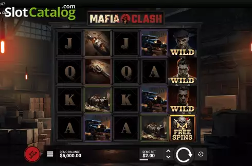 Reels Screen. Mafia Clash slot